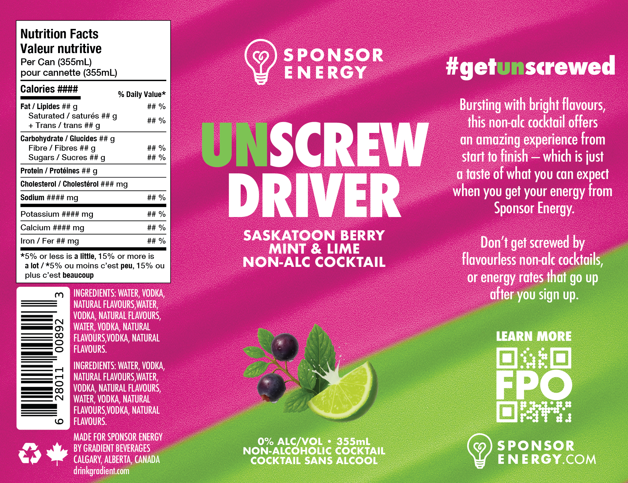 UNSCREWDRIVER SASKATOON BERRY MINT & LIME